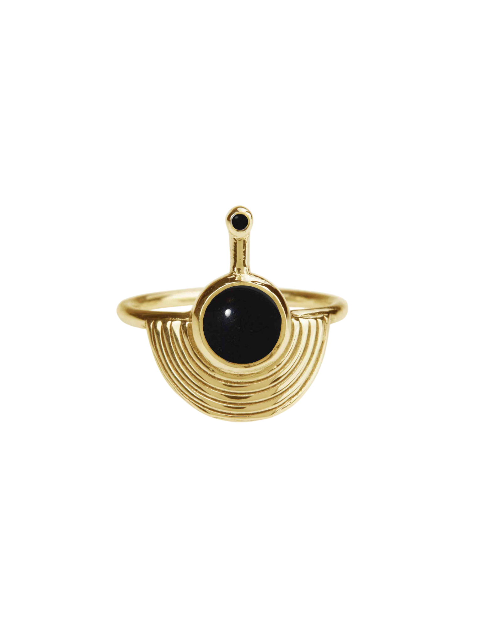 Interstellar ring gold - black onyx